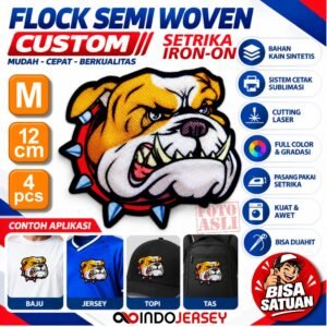 Flock Semiwoven Iron-On Setrika Medium (max 12 cm)